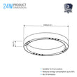 Ring Flush Mount LED Lighting Fixture, 16W/24W, 3000K, 800LM/1200LM, Close to Ceiling lights, Dimmable - LEDMyPlace Load image into Gallery viewer, Ring Flush Mount LED Lighting Fixture, 16W/24W, 3000K, 800LM/1200LM, Close to Ceiling lights, Dimmable - LEDMyPlace