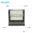 Rotatable LED Wall Pack Light 80W 5700K, 10800LM, Black, UL, DLC Premium, IP65, Adjustable Head Can be used as Up/Down Light, Outdoor Rotatable Wall Light - LEDMyPlace Load image into Gallery viewer, Rotatable LED Wall Pack Light 80W 5700K, 10800LM, Black, UL, DLC Premium, IP65, Adjustable Head Can be used as Up/Down Light, Outdoor Rotatable Wall Light - LEDMyPlace