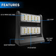 Rotatable LED Wall Pack Light 80W 5700K, 10800LM, Black, UL, DLC Premium, IP65, Adjustable Head Can be used as Up/Down Light, Outdoor Rotatable Wall Light - LEDMyPlace Load image into Gallery viewer, Rotatable LED Wall Pack Light 80W 5700K, 10800LM, Black, UL, DLC Premium, IP65, Adjustable Head Can be used as Up/Down Light, Outdoor Rotatable Wall Light - LEDMyPlace
