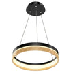 Round Chandelier, Matte Black + Wood Finish, 33W, 3000K (Warm White), 961 Lumens, Dimmable Pendant - LEDMyPlace Load image into Gallery viewer, Round Chandelier, Matte Black + Wood Finish, 33W, 3000K (Warm White), 961 Lumens, Dimmable Pendant - LEDMyPlace