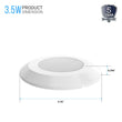 Slim LED Puck Light, 3 - Piece Kit With 12V Adaptor & Wave Sensor Dimming , 3x3.5Watts, 3x200Lumens, ETL Listed, CCT Changeable (3000K/4000K/5000K), Hand Wave Sensor, White - LEDMyPlace Load image into Gallery viewer, Slim LED Puck Light, 3 - Piece Kit With 12V Adaptor & Wave Sensor Dimming , 3x3.5Watts, 3x200Lumens, ETL Listed, CCT Changeable (3000K/4000K/5000K), Hand Wave Sensor, White - LEDMyPlace