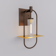 Smyth Indoor Wall Sconce, E26 Socket 1X60W, Clear Glass, Bronze, 22 1/4" H x 12 1/2" W, Extends 7 1/2" from the wall - LEDMyPlace Load image into Gallery viewer, Smyth Indoor Wall Sconce, E26 Socket 1X60W, Clear Glass, Bronze, 22 1/4" H x 12 1/2" W, Extends 7 1/2" from the wall - LEDMyPlace