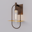 Smyth Indoor Wall Sconce, E26 Socket 1X60W, Clear Glass, Bronze, 22 1/4" H x 12 1/2" W, Extends 7 1/2" from the wall - LEDMyPlace Load image into Gallery viewer, Smyth Indoor Wall Sconce, E26 Socket 1X60W, Clear Glass, Bronze, 22 1/4" H x 12 1/2" W, Extends 7 1/2" from the wall - LEDMyPlace