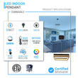 Square Metal and Wood Chandelier Light, 35W, 3000K (Warm White), 836 Lumens, Dimmable, Matte Black + Wood Body Finish - LEDMyPlace Load image into Gallery viewer, Square Metal and Wood Chandelier Light, 35W, 3000K (Warm White), 836 Lumens, Dimmable, Matte Black + Wood Body Finish - LEDMyPlace