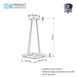 Square Metal and Wood Chandelier Light, 35W, 3000K (Warm White), 836 Lumens, Dimmable, Matte Black + Wood Body Finish - LEDMyPlace Load image into Gallery viewer, Square Metal and Wood Chandelier Light, 35W, 3000K (Warm White), 836 Lumens, Dimmable, Matte Black + Wood Body Finish - LEDMyPlace