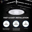 UFO LED High Bay Light 240/220/200 Watt Adjustable, 5700K, 155LM/W - 155LM/W, 120 - 277VAC, IP65, UL, DLC Listed, 1 - 10V Dim, For Warehouse Factory Workshops Gymnasium & Supermarket Lighting - LEDMyPlace Load image into Gallery viewer, UFO LED High Bay Light 240/220/200 Watt Adjustable, 5700K, 155LM/W - 155LM/W, 120 - 277VAC, IP65, UL, DLC Listed, 1 - 10V Dim, For Warehouse Factory Workshops Gymnasium & Supermarket Lighting - LEDMyPlace