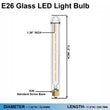 Vintage Tubular LED Filament Bulb Dimmable T10 8W LED Light Bulb, E26 Base, Clear Warm White 2700K, 900LM, 80W Equivalent, 120V/60Hz, Dimmable - D1.26"*11.8"H - LEDMyPlace Load image into Gallery viewer, Vintage Tubular LED Filament Bulb Dimmable T10 8W LED Light Bulb, E26 Base, Clear Warm White 2700K, 900LM, 80W Equivalent, 120V/60Hz, Dimmable - D1.26"*11.8"H - LEDMyPlace