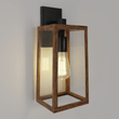 Wall Lights, Exterior Light Fixture, Clear Glass Garage Light, Modern Outdoor Lights Sconce with Waterproof, for Patio, E26 Socket Black+Wood Finish - LEDMyPlace Load image into Gallery viewer, Wall Lights, Exterior Light Fixture, Clear Glass Garage Light, Modern Outdoor Lights Sconce with Waterproof, for Patio, E26 Socket Black+Wood Finish - LEDMyPlace