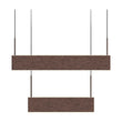 2-Lights, Square Chandelier Lighting in Brushed Brown Body Finish, 141W, 3000K, 8800LM, Oxidation Finish Technique, Dimmable Load image into Gallery viewer, 2-Lights, Square Chandelier Lighting in Brushed Brown Body Finish, 141W, 3000K, 8800LM, Oxidation Finish Technique, Dimmable