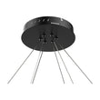 3-Ring LED Light Circular Chandelier, 102W, 3000K, 4335LM, Matte Black Body Finish, Dimmable, Pendant Mounting Load image into Gallery viewer, 3-Ring LED Light Circular Chandelier, 102W, 3000K, 4335LM, Matte Black Body Finish, Dimmable, Pendant Mounting
