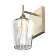 Clear Glass Shade Bathroom Light Fixtures, Bell Shape with Brass Gold Finish Vanity Lighting, E26 Base, UL Listed for Damp Location, Bathroom Wall Sconces Load image into Gallery viewer, Clear Glass Shade Bathroom Light Fixtures, Bell Shape with Brass Gold Finish Vanity Lighting, E26 Base, UL Listed for Damp Location, Bathroom Wall Sconces