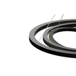 3-Ring LED Light Circular Chandelier, 102W, 3000K, 4335LM, Matte Black Body Finish, Dimmable, Pendant Mounting Load image into Gallery viewer, 3-Ring LED Light Circular Chandelier, 102W, 3000K, 4335LM, Matte Black Body Finish, Dimmable, Pendant Mounting