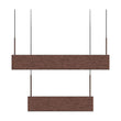 2-Lights, Square Chandelier Lighting in Brushed Brown Body Finish, 141W, 3000K, 8800LM, Oxidation Finish Technique, Dimmable Load image into Gallery viewer, 2-Lights, Square Chandelier Lighting in Brushed Brown Body Finish, 141W, 3000K, 8800LM, Oxidation Finish Technique, Dimmable