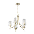 5-Lights Chandelier Light - Brass Gold Finish with Clear Glass Shades, E26 Socket, UL Listed for Damp Location, 3 Years Warranty Load image into Gallery viewer, 5-Lights Chandelier Light - Brass Gold Finish with Clear Glass Shades, E26 Socket, UL Listed for Damp Location, 3 Years Warranty
