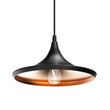 Matte Black Pendant Light Fixture, Trumpet-Shaped, E26 Base, Steel Body, UL Listed Load image into Gallery viewer, Matte Black Pendant Light Fixture, Trumpet-Shaped, E26 Base, Steel Body, UL Listed