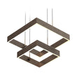 2-Lights, Square Chandelier Lighting in Brushed Brown Body Finish, 141W, 3000K, 8800LM, Oxidation Finish Technique, Dimmable Load image into Gallery viewer, 2-Lights, Square Chandelier Lighting in Brushed Brown Body Finish, 141W, 3000K, 8800LM, Oxidation Finish Technique, Dimmable