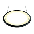 1-Ring LED Pendant Light, 35W, 3000K-6500K, 966LM, Dimmable, Matte Black Body Finish, Diameter 23.6''×71'' Load image into Gallery viewer, 1-Ring LED Pendant Light, 35W, 3000K-6500K, 966LM, Dimmable, Matte Black Body Finish, Diameter 23.6''×71''