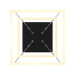 Modern Two-Tier Square Chandelier Lighting, 54W, 3000K, 3016LM, Dimension : 19.7''L×19.7''W×55''H Load image into Gallery viewer, Modern Two-Tier Square Chandelier Lighting, 54W, 3000K, 3016LM, Dimension : 19.7''L×19.7''W×55''H