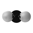 2-Lights, Globe Pendant Chandelier, 17W, 3000K, Matte Black Body Finish, Dimmable Load image into Gallery viewer, 2-Lights, Globe Pendant Chandelier, 17W, 3000K, Matte Black Body Finish, Dimmable