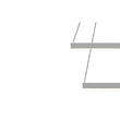 Modern Two-Tier Square Chandelier Lighting, 54W, 3000K, 3016LM, Dimension : 19.7''L×19.7''W×55''H Load image into Gallery viewer, Modern Two-Tier Square Chandelier Lighting, 54W, 3000K, 3016LM, Dimension : 19.7''L×19.7''W×55''H
