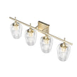 Clear Glass Shade Bathroom Light Fixtures, Bell Shape with Brass Gold Finish Vanity Lighting, E26 Base, UL Listed for Damp Location, Bathroom Wall Sconces Load image into Gallery viewer, Clear Glass Shade Bathroom Light Fixtures, Bell Shape with Brass Gold Finish Vanity Lighting, E26 Base, UL Listed for Damp Location, Bathroom Wall Sconces