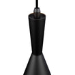 Matte Black Pendant Light Fixture, Subulate Style, E26 Base, Steel Body, UL Listed Load image into Gallery viewer, Matte Black Pendant Light Fixture, Subulate Style, E26 Base, Steel Body, UL Listed