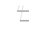 Modern Two-Tier Square Chandelier Lighting, 54W, 3000K, 3016LM, Dimension : 19.7''L×19.7''W×55''H Load image into Gallery viewer, Modern Two-Tier Square Chandelier Lighting, 54W, 3000K, 3016LM, Dimension : 19.7''L×19.7''W×55''H