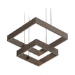 2-Lights, Square Chandelier Lighting in Brushed Brown Body Finish, 141W, 3000K, 8800LM, Oxidation Finish Technique, Dimmable Load image into Gallery viewer, 2-Lights, Square Chandelier Lighting in Brushed Brown Body Finish, 141W, 3000K, 8800LM, Oxidation Finish Technique, Dimmable