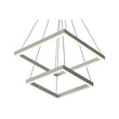 Modern Two-Tier Square Chandelier Lighting, 54W, 3000K, 3016LM, Dimension : 19.7''L×19.7''W×55''H Load image into Gallery viewer, Modern Two-Tier Square Chandelier Lighting, 54W, 3000K, 3016LM, Dimension : 19.7''L×19.7''W×55''H