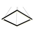 Modern 1-Square Chandelier Lighting, 40W, 3000K,1917LM, Dimmable, Dimension : 19.7'L'×19.7'W'×55''H Load image into Gallery viewer, Modern 1-Square Chandelier Lighting, 40W, 3000K,1917LM, Dimmable, Dimension : 19.7'L'×19.7'W'×55''H