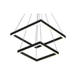 Modern Two-Tier Square Chandelier Lighting, 54W, 3000K, 3016LM, Dimension : 19.7''L×19.7''W×55''H Load image into Gallery viewer, Modern Two-Tier Square Chandelier Lighting, 54W, 3000K, 3016LM, Dimension : 19.7''L×19.7''W×55''H