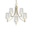 5-Lights Chandelier Light - Brass Gold Finish with Clear Glass Shades, E26 Socket, UL Listed for Damp Location, 3 Years Warranty Load image into Gallery viewer, 5-Lights Chandelier Light - Brass Gold Finish with Clear Glass Shades, E26 Socket, UL Listed for Damp Location, 3 Years Warranty