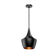 Matte Black Pendant Light Fixture, Gourd style, E26 Base, Steel Body, UL Listed Load image into Gallery viewer, Matte Black Pendant Light Fixture, Gourd style, E26 Base, Steel Body, UL Listed
