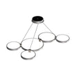Modern Circular Chandelier, 5-Light, 92W, 3000K (Warm White), 3677 Lumens, Wheel Chandelier, Dimension: 50.1''x31.6''x110'' Load image into Gallery viewer, Modern Circular Chandelier, 5-Light, 92W, 3000K (Warm White), 3677 Lumens, Wheel Chandelier, Dimension: 50.1''x31.6''x110''