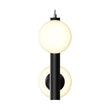 2-Lights, Globe Pendant Chandelier, 17W, 3000K, Matte Black Body Finish, Dimmable Load image into Gallery viewer, 2-Lights, Globe Pendant Chandelier, 17W, 3000K, Matte Black Body Finish, Dimmable