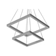 Modern Two-Tier Square Chandelier Lighting, 54W, 3000K, 3016LM, Dimension : 19.7''L×19.7''W×55''H Load image into Gallery viewer, Modern Two-Tier Square Chandelier Lighting, 54W, 3000K, 3016LM, Dimension : 19.7''L×19.7''W×55''H