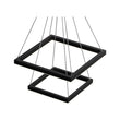 Modern Two-Tier Square Chandelier Lighting, 54W, 3000K, 3016LM, Dimension : 19.7''L×19.7''W×55''H Load image into Gallery viewer, Modern Two-Tier Square Chandelier Lighting, 54W, 3000K, 3016LM, Dimension : 19.7''L×19.7''W×55''H