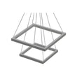 Modern Two-Tier Square Chandelier Lighting, 54W, 3000K, 3016LM, Dimension : 19.7''L×19.7''W×55''H Load image into Gallery viewer, Modern Two-Tier Square Chandelier Lighting, 54W, 3000K, 3016LM, Dimension : 19.7''L×19.7''W×55''H