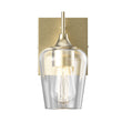 Clear Glass Shade Bathroom Light Fixtures, Bell Shape with Brass Gold Finish Vanity Lighting, E26 Base, UL Listed for Damp Location, Bathroom Wall Sconces Load image into Gallery viewer, Clear Glass Shade Bathroom Light Fixtures, Bell Shape with Brass Gold Finish Vanity Lighting, E26 Base, UL Listed for Damp Location, Bathroom Wall Sconces