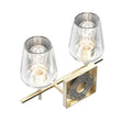 Clear Glass Shade Bathroom Light Fixtures, Bell Shape with Brass Gold Finish Vanity Lighting, E26 Base, UL Listed for Damp Location, Bathroom Wall Sconces Load image into Gallery viewer, Clear Glass Shade Bathroom Light Fixtures, Bell Shape with Brass Gold Finish Vanity Lighting, E26 Base, UL Listed for Damp Location, Bathroom Wall Sconces