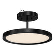 28W Round Shape LED Semi Flush Mount Ceiling Lights, Matte Black Finish with White Acrylic Shade, 1950LM, Dimmable Load image into Gallery viewer, 28W Round Shape LED Semi Flush Mount Ceiling Lights, Matte Black Finish with White Acrylic Shade, 1950LM, Dimmable