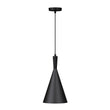 Matte Black Pendant Light Fixture, Subulate Style, E26 Base, Steel Body, UL Listed Load image into Gallery viewer, Matte Black Pendant Light Fixture, Subulate Style, E26 Base, Steel Body, UL Listed