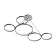 Modern Circular Chandelier, 5-Light, 92W, 3000K (Warm White), 3677 Lumens, Wheel Chandelier, Dimension: 50.1''x31.6''x110'' Load image into Gallery viewer, Modern Circular Chandelier, 5-Light, 92W, 3000K (Warm White), 3677 Lumens, Wheel Chandelier, Dimension: 50.1''x31.6''x110''