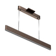 Linear LED Pendant Mount Lighting Fixture in Brushed brown Body Finish, 52W, 3000K, 2600LM, Dimmable Load image into Gallery viewer, Linear LED Pendant Mount Lighting Fixture in Brushed brown Body Finish, 52W, 3000K, 2600LM, Dimmable