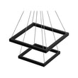 Modern Two-Tier Square Chandelier Lighting, 54W, 3000K, 3016LM, Dimension : 19.7''L×19.7''W×55''H Load image into Gallery viewer, Modern Two-Tier Square Chandelier Lighting, 54W, 3000K, 3016LM, Dimension : 19.7''L×19.7''W×55''H