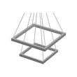 Modern Two-Tier Square Chandelier Lighting, 54W, 3000K, 3016LM, Dimension : 19.7''L×19.7''W×55''H Load image into Gallery viewer, Modern Two-Tier Square Chandelier Lighting, 54W, 3000K, 3016LM, Dimension : 19.7''L×19.7''W×55''H