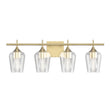 Clear Glass Shade Bathroom Light Fixtures, Bell Shape with Brass Gold Finish Vanity Lighting, E26 Base, UL Listed for Damp Location, Bathroom Wall Sconces Load image into Gallery viewer, Clear Glass Shade Bathroom Light Fixtures, Bell Shape with Brass Gold Finish Vanity Lighting, E26 Base, UL Listed for Damp Location, Bathroom Wall Sconces