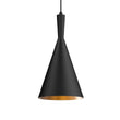 Matte Black Pendant Light Fixture, Subulate Style, E26 Base, Steel Body, UL Listed Load image into Gallery viewer, Matte Black Pendant Light Fixture, Subulate Style, E26 Base, Steel Body, UL Listed