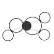 Modern Circular Chandelier, 5-Light, 92W, 3000K (Warm White), 3677 Lumens, Wheel Chandelier, Dimension: 50.1''x31.6''x110'' Load image into Gallery viewer, Modern Circular Chandelier, 5-Light, 92W, 3000K (Warm White), 3677 Lumens, Wheel Chandelier, Dimension: 50.1''x31.6''x110''