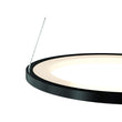 1-Ring LED Pendant Light, 35W, 3000K-6500K, 966LM, Dimmable, Matte Black Body Finish, Diameter 23.6''×71'' Load image into Gallery viewer, 1-Ring LED Pendant Light, 35W, 3000K-6500K, 966LM, Dimmable, Matte Black Body Finish, Diameter 23.6''×71''